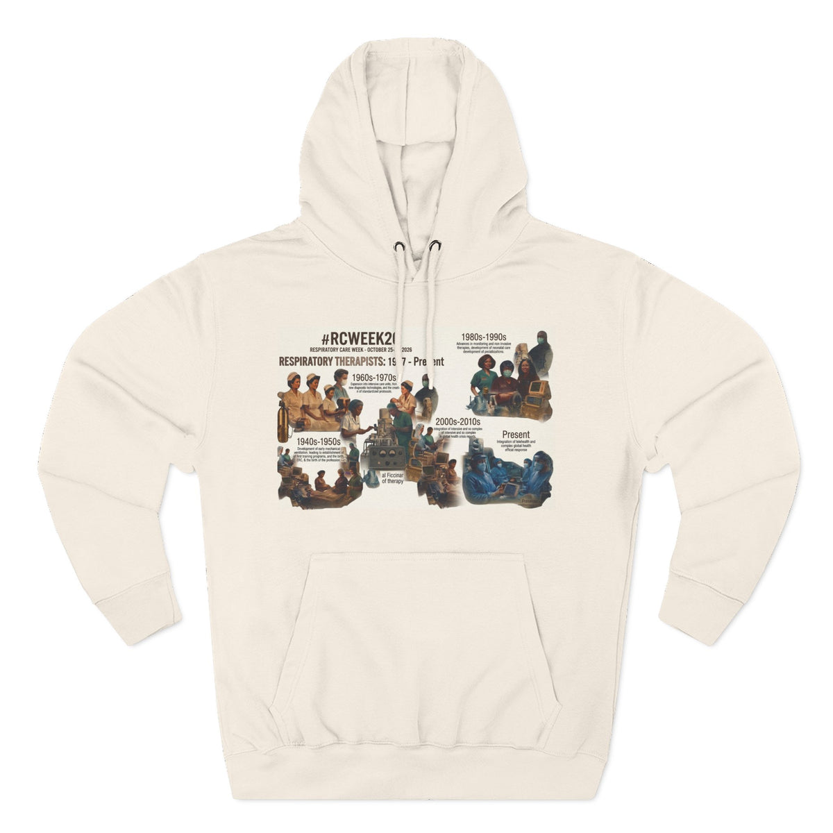 Three-Panel Hoodie - Vintage Art Collage Pullover