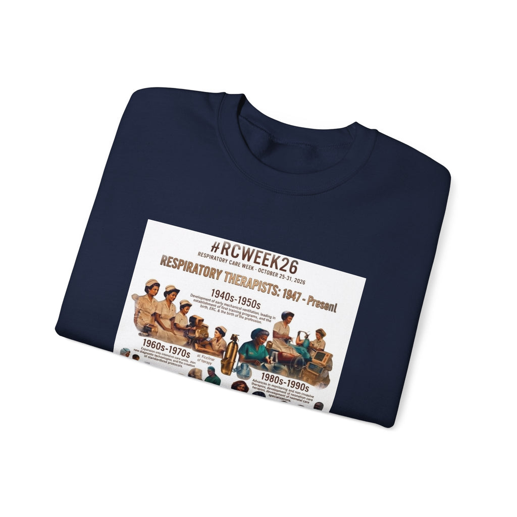Respiratory Therapist History Crewneck Sweatshirt – #RCWEEK26 Tribute