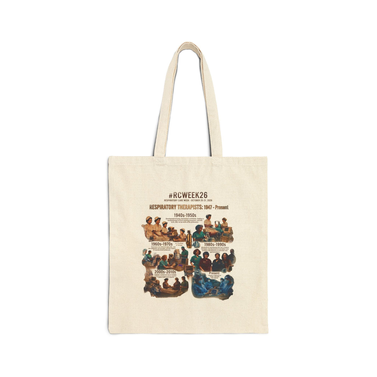 Tote Bag — Respiratory Therapist Evolution Illustration (RCWeek26)