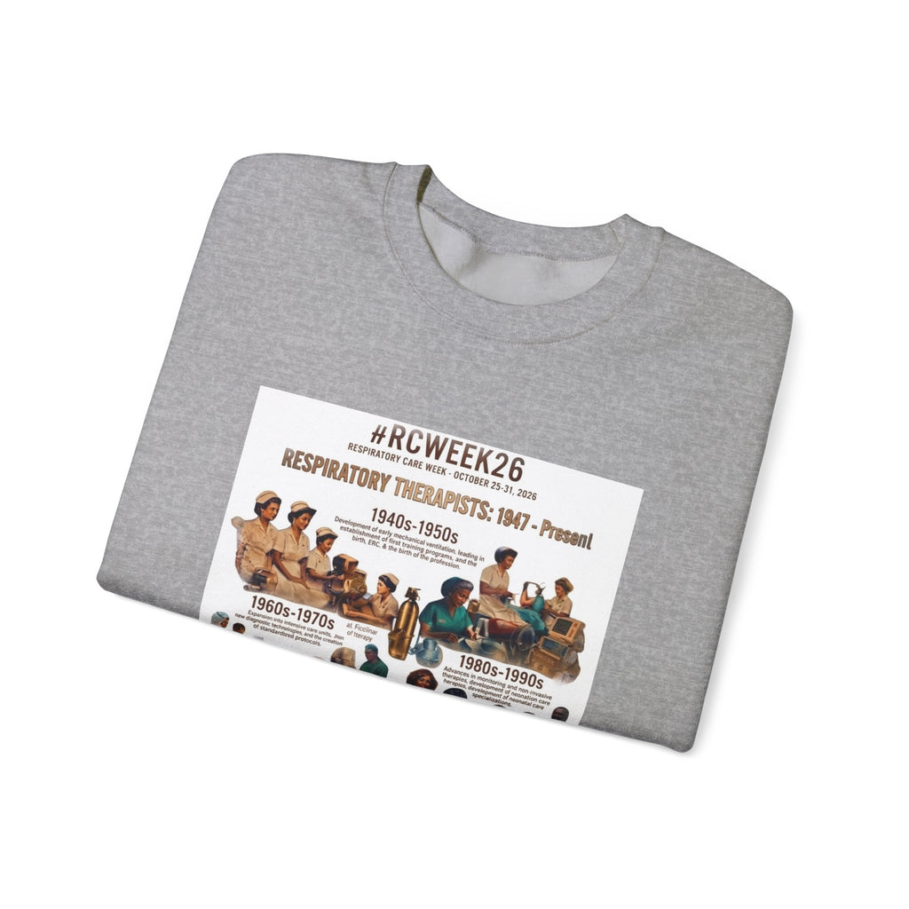 Respiratory Therapist History Crewneck Sweatshirt – #RCWEEK26 Tribute