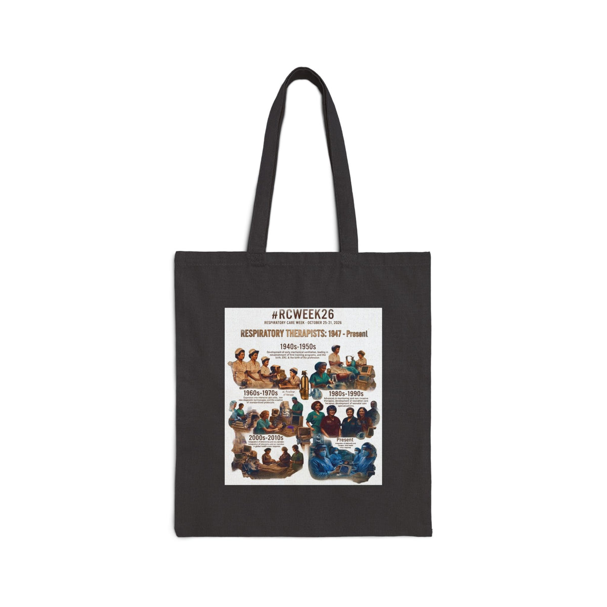 Tote Bag — Respiratory Therapist Evolution Illustration (RCWeek26)